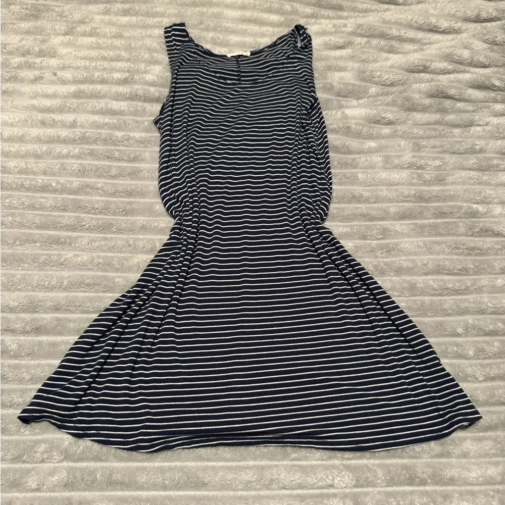 Oliver Rae Dress | Navy and white striped dress